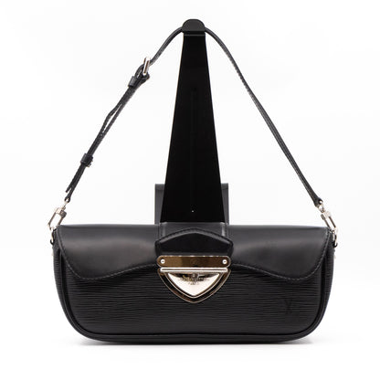 Pochette Montaigne Epi Leather Black