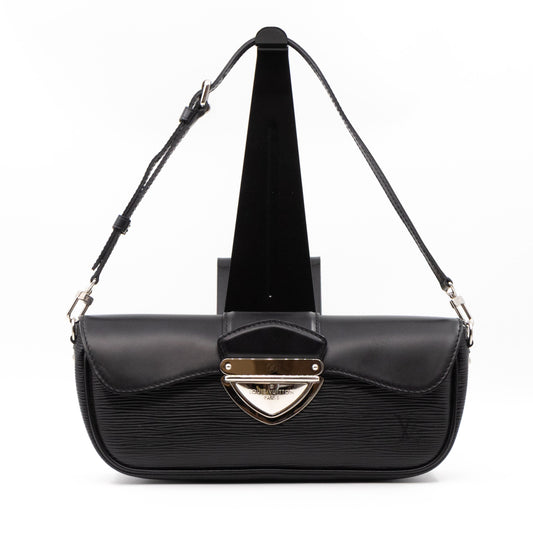 Louis Vuitton Black Epi Leather Montaigne Clutch Bag w/o Strap