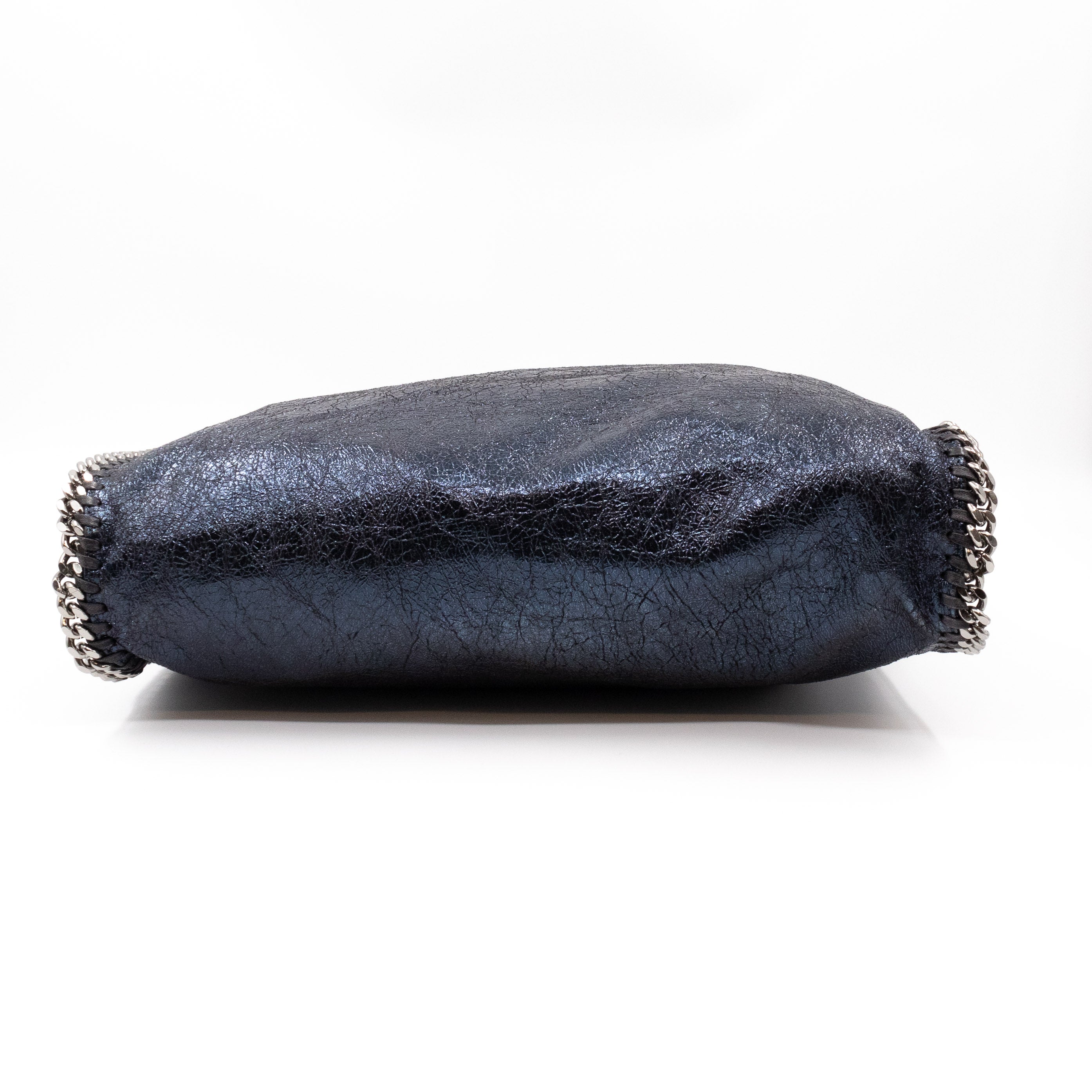 Falabella Fold Over Tote Blue Silver
