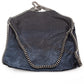 Falabella Fold Over Tote Blue Silver