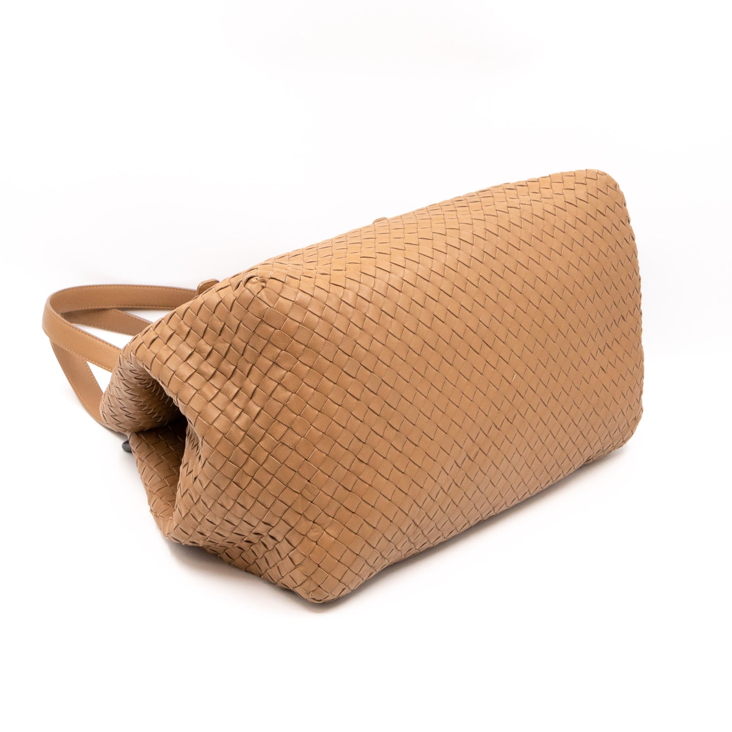 Cabat Tote Intrecciato Beige Leather