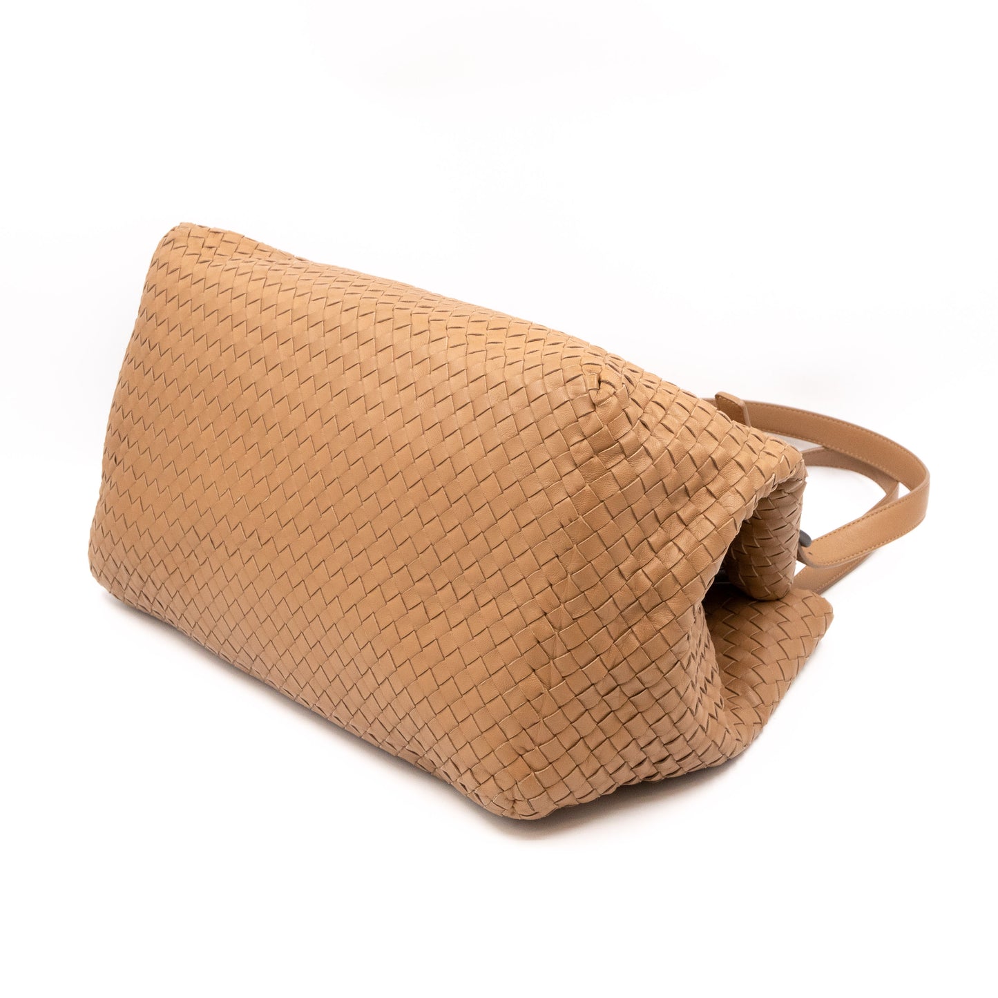 Cabat Tote Intrecciato Beige Leather