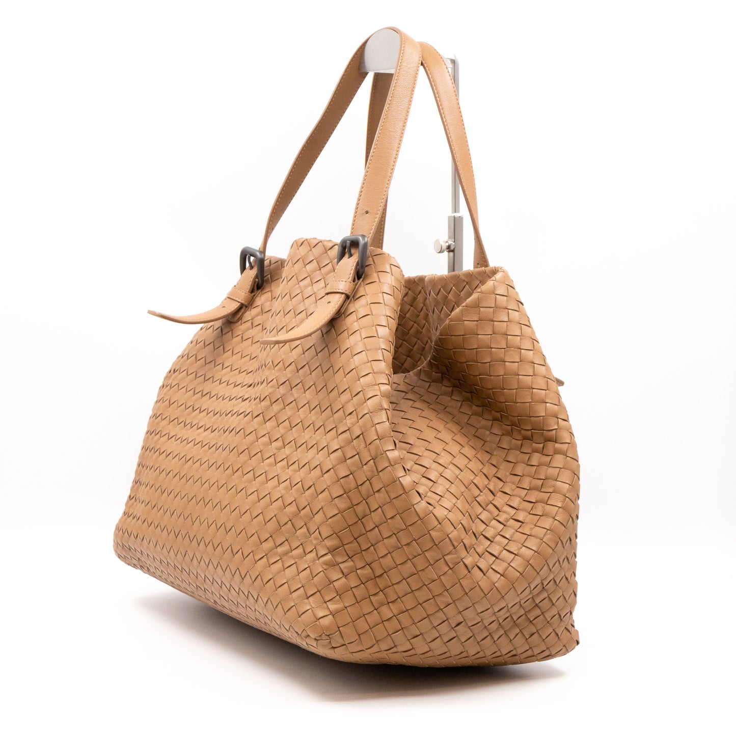 Cabat Tote Intrecciato Beige Leather