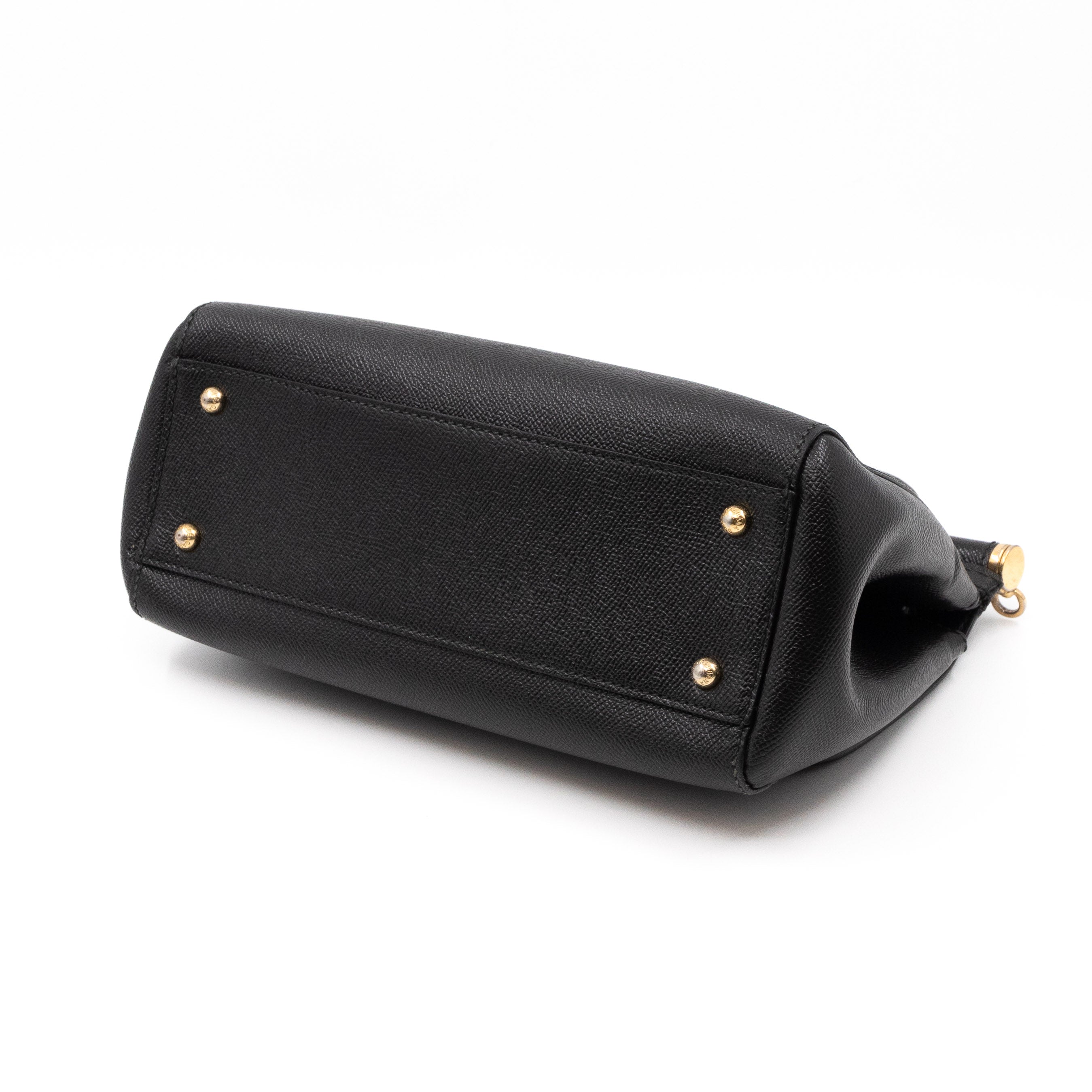 Sicily Medium Dauphine Leather Black