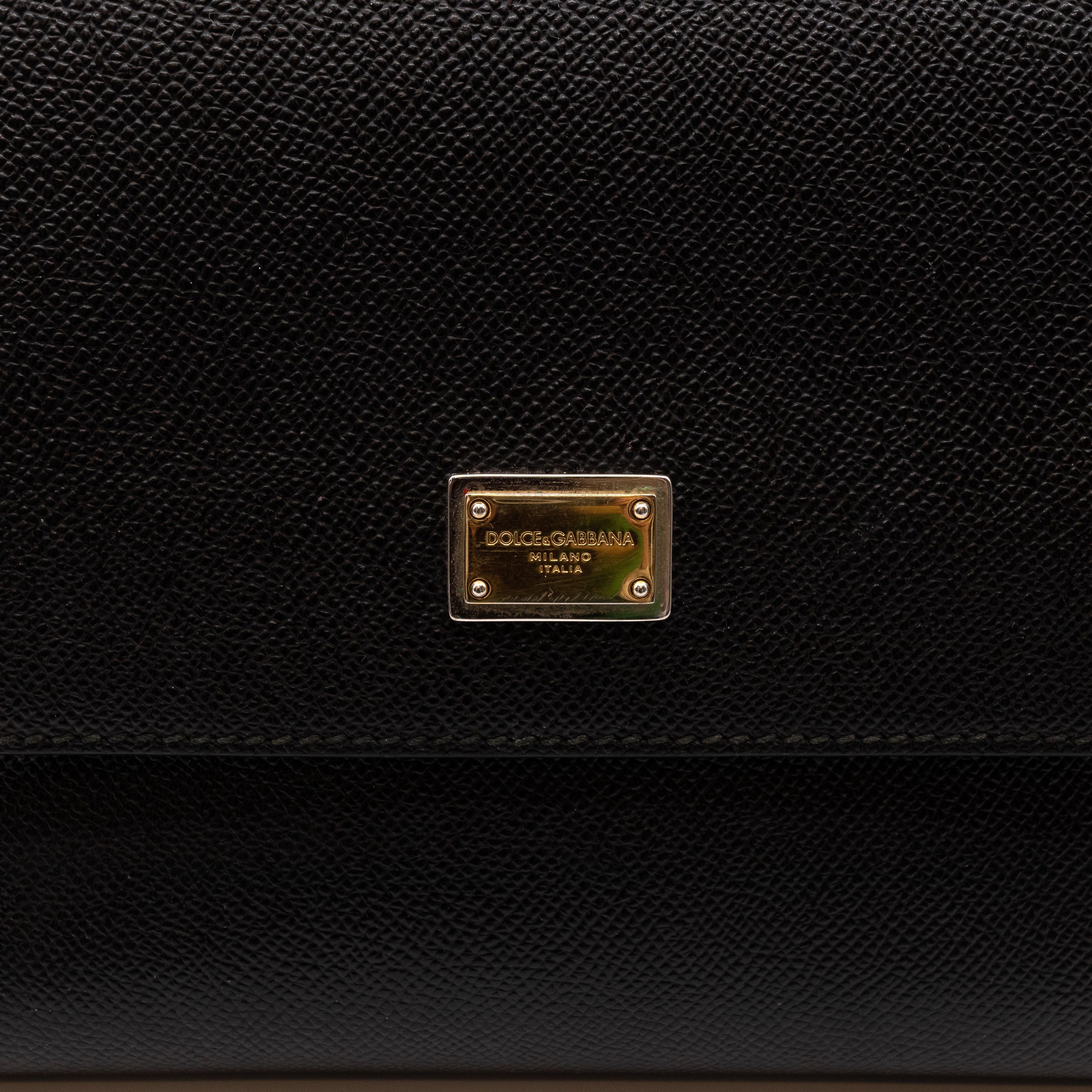 Sicily Medium Dauphine Leather Black