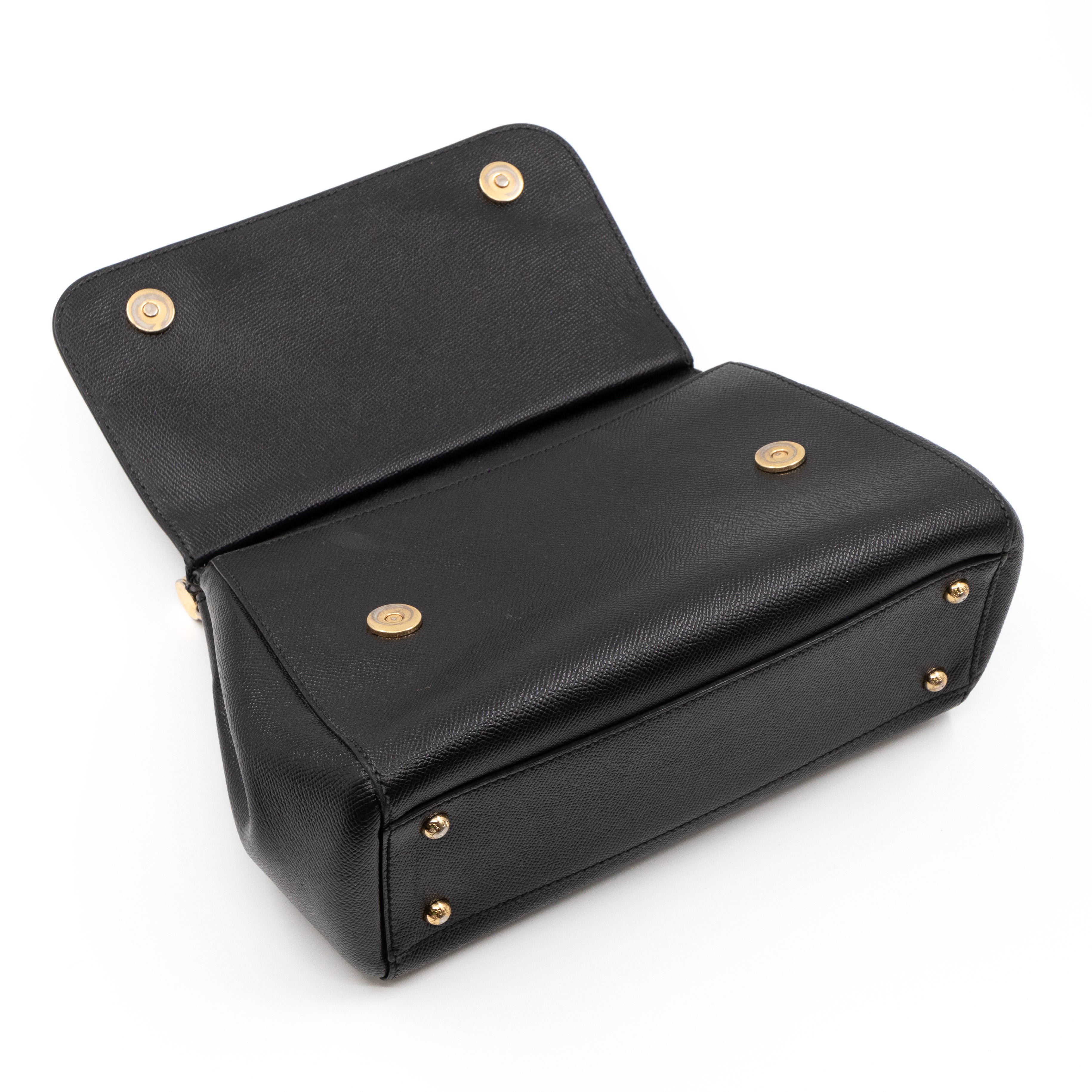 Sicily Medium Dauphine Leather Black