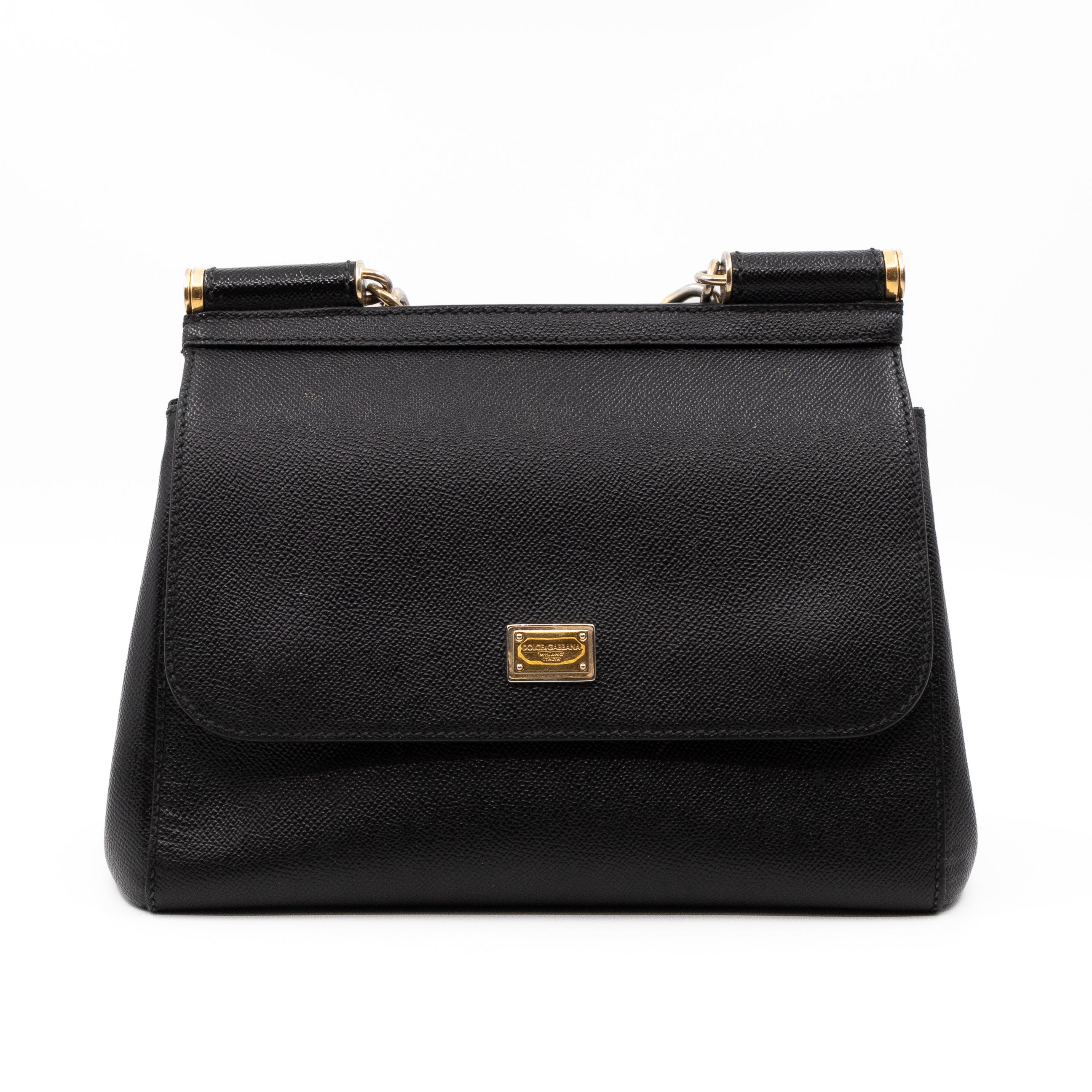 Sicily Medium Dauphine Leather Black
