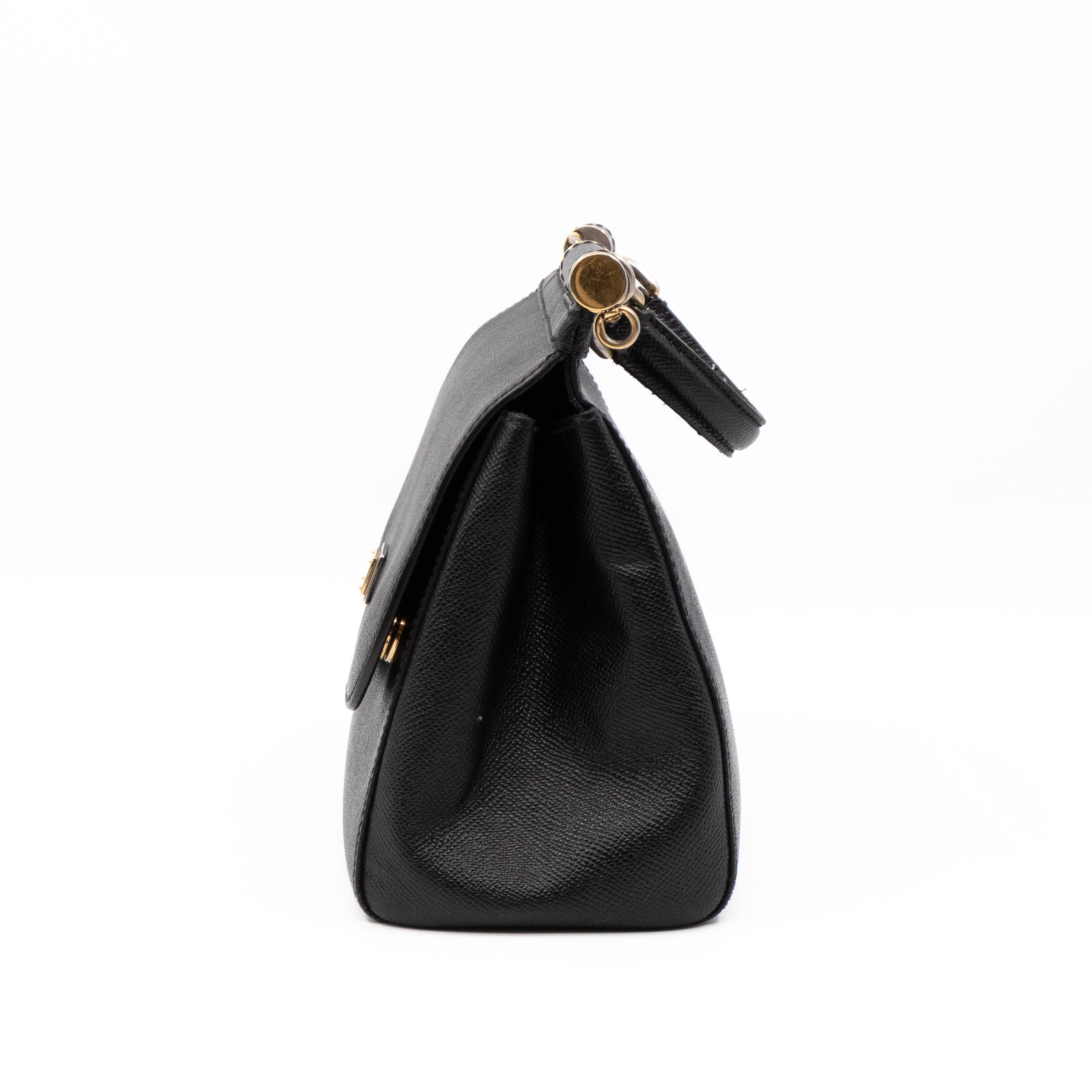 Sicily Medium Dauphine Leather Black