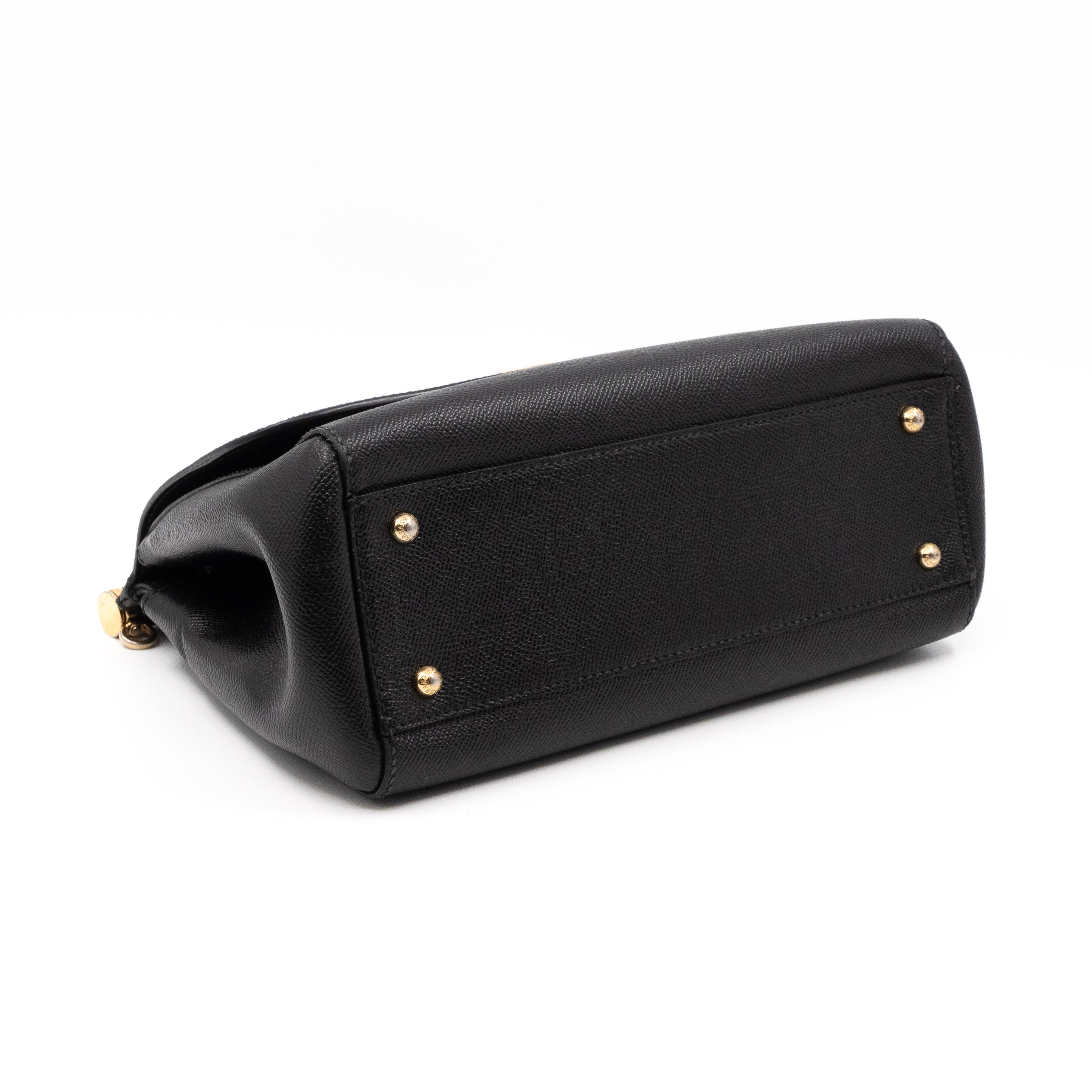 Sicily Medium Dauphine Leather Black