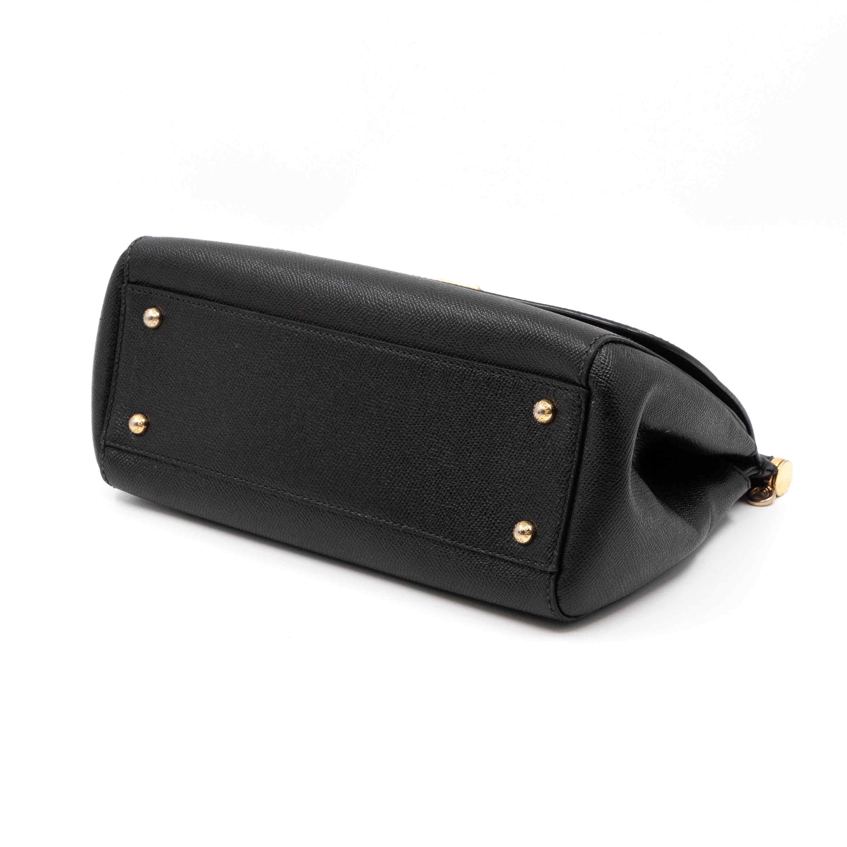 Sicily Medium Dauphine Leather Black