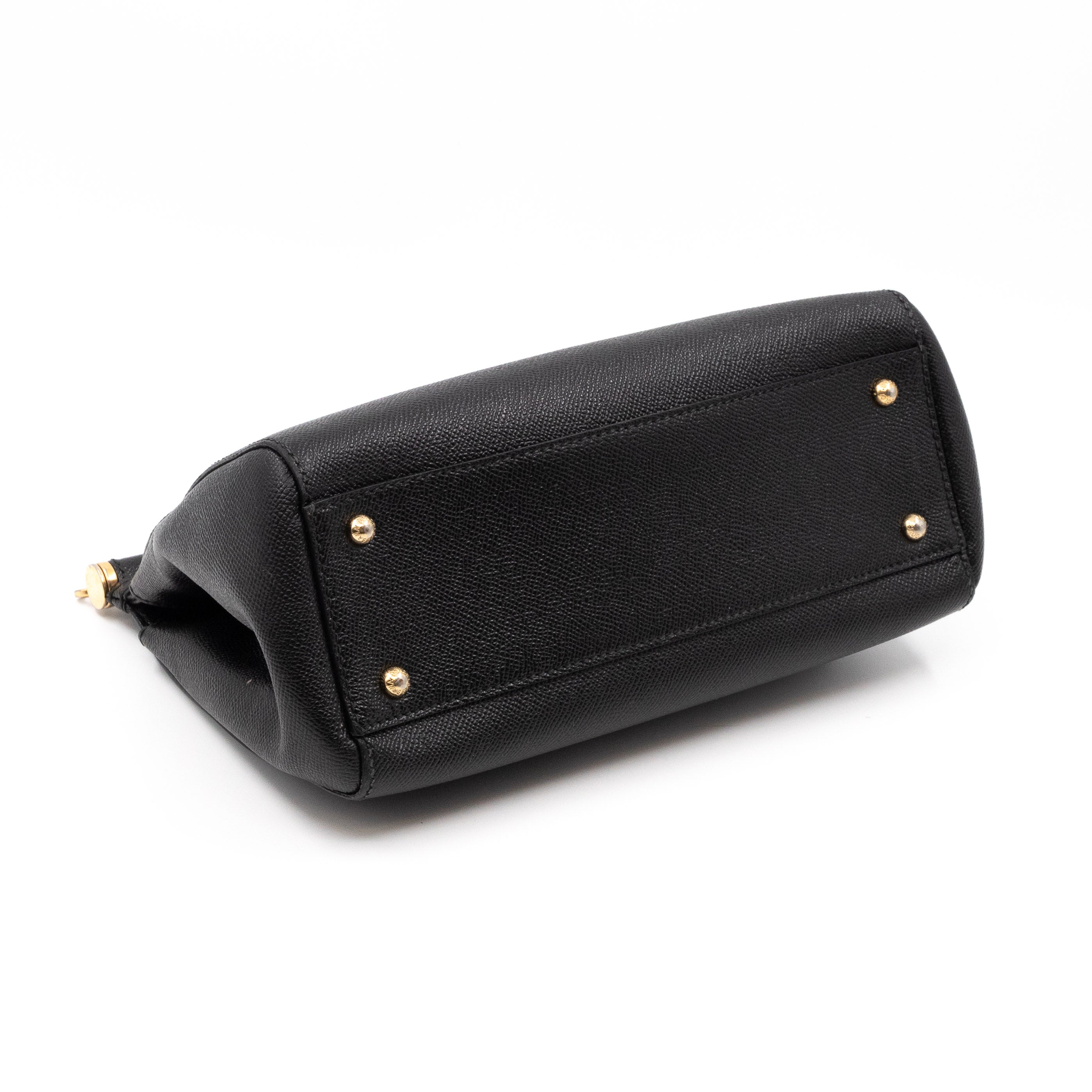 Sicily Medium Dauphine Leather Black