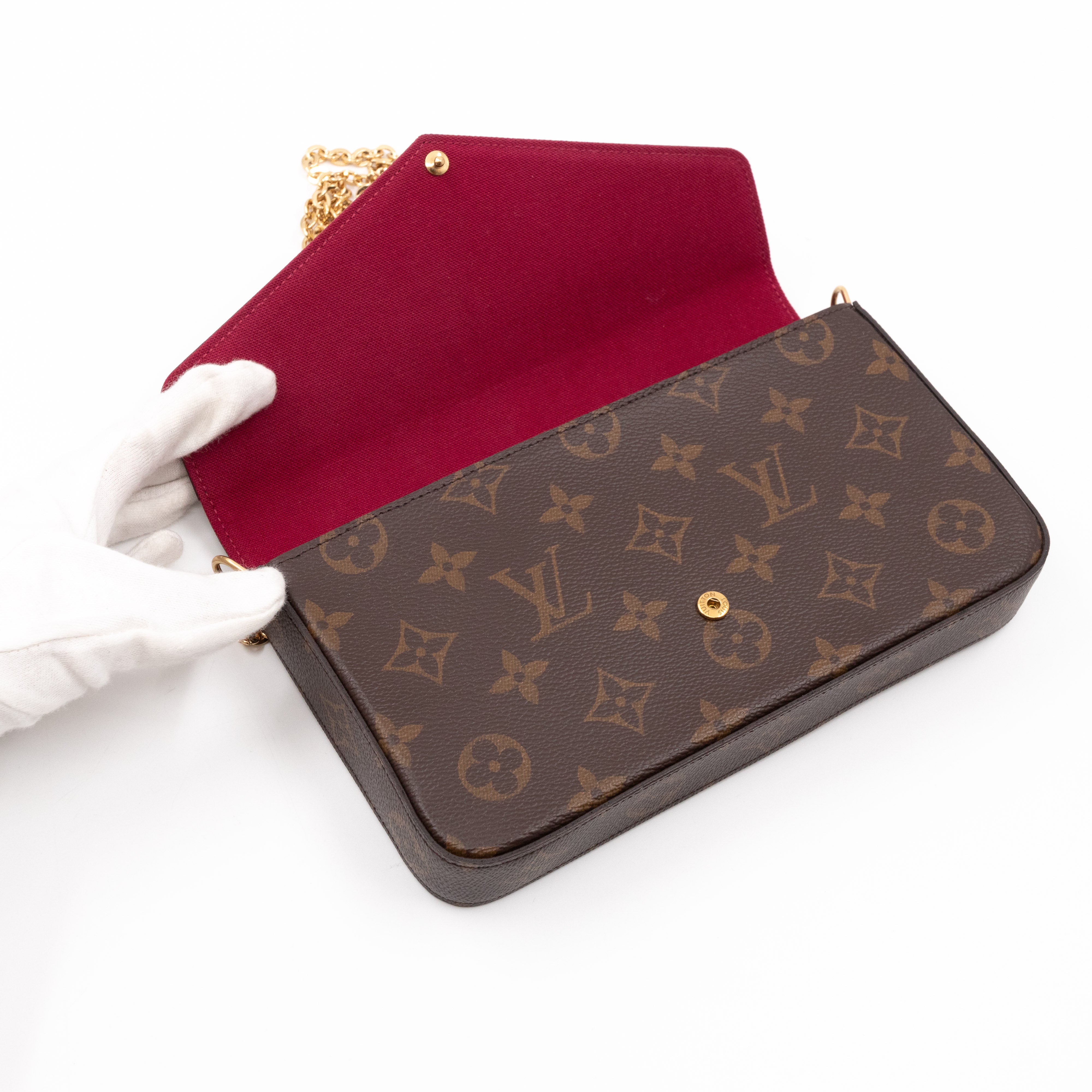 Pochette Felicie Monogram Fuchsia