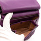 Nouveau Bamboo Shoulder Bag Purple Leather