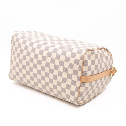 Speedy 30 Bandouliere Damier Azur