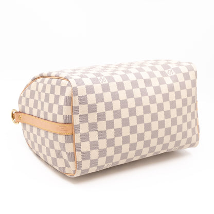 Speedy 30 Bandouliere Damier Azur