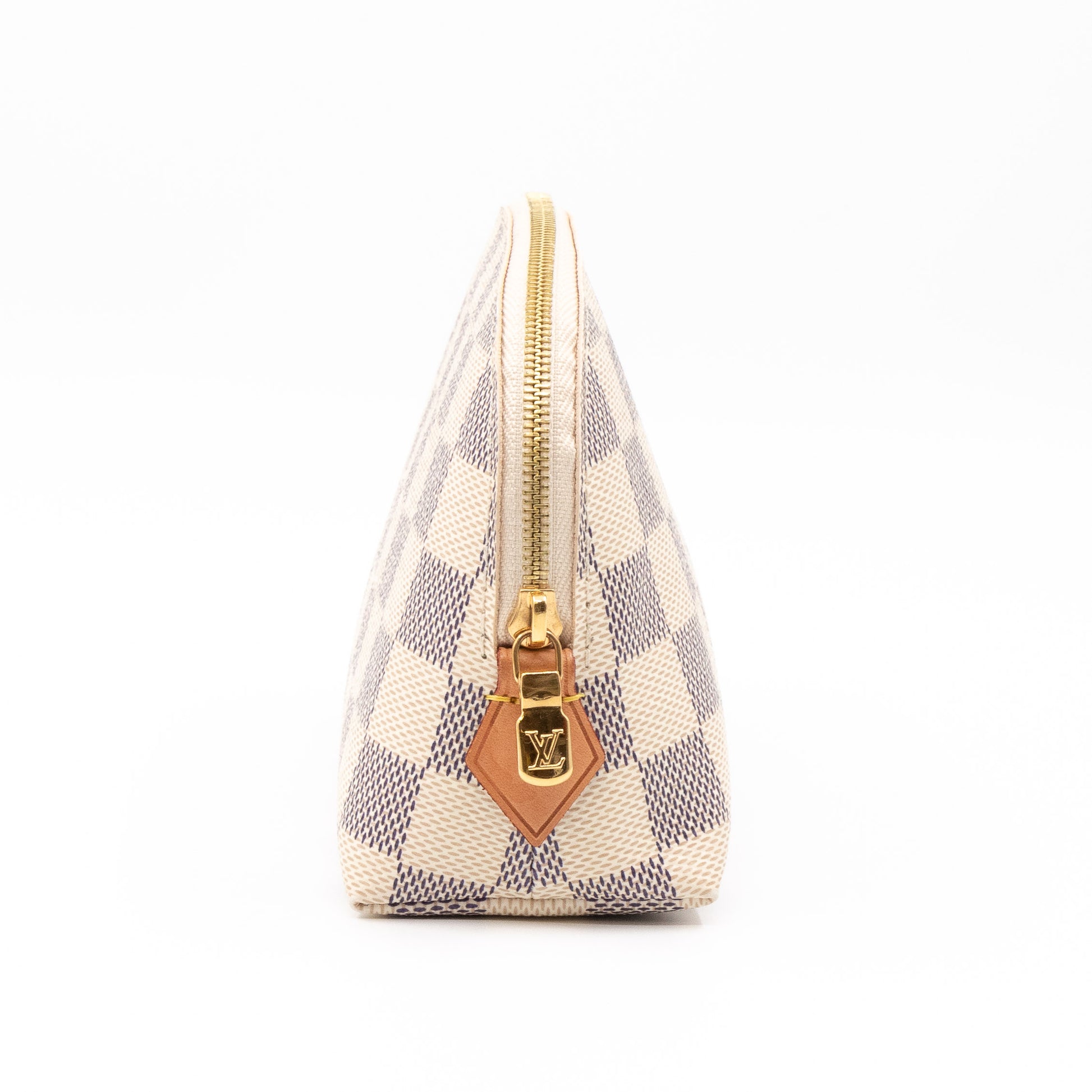 LOUIS VUITTON Damier Azur Cosmetic Pouch White