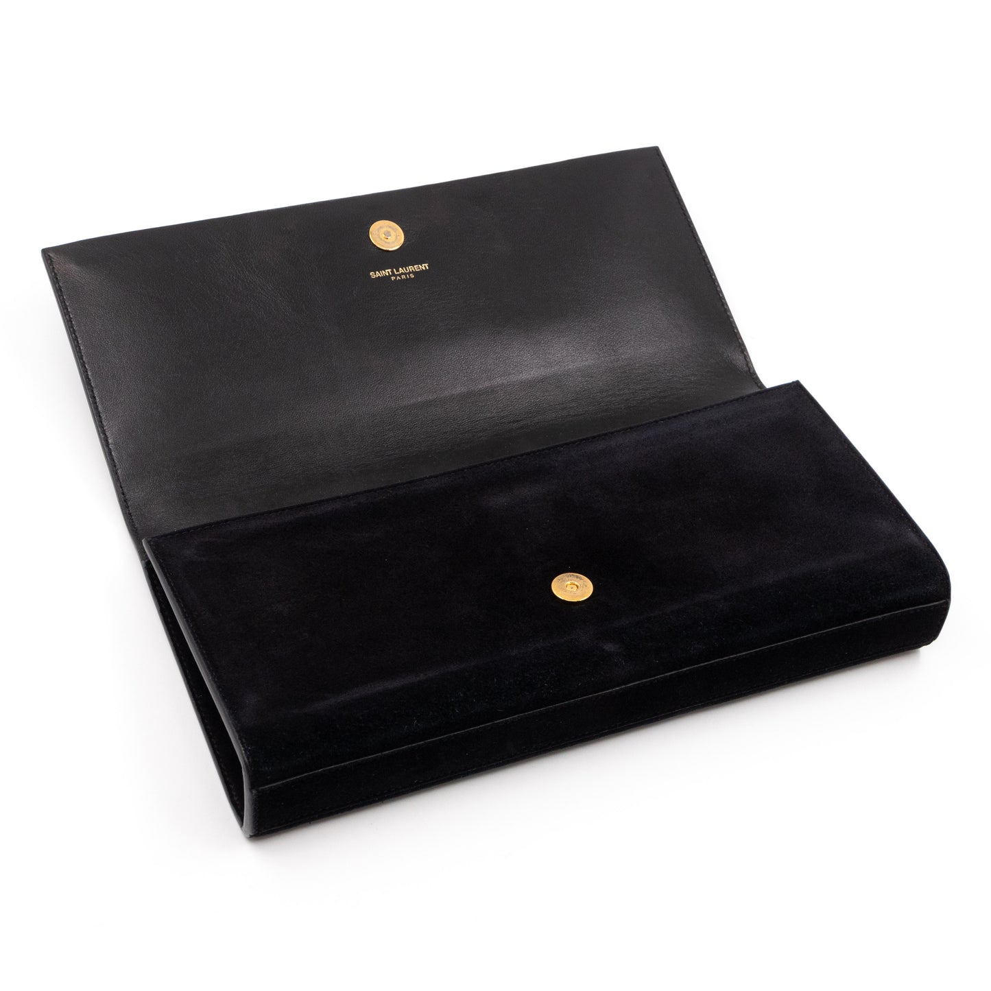 Kate Tassel Clutch Black Suede