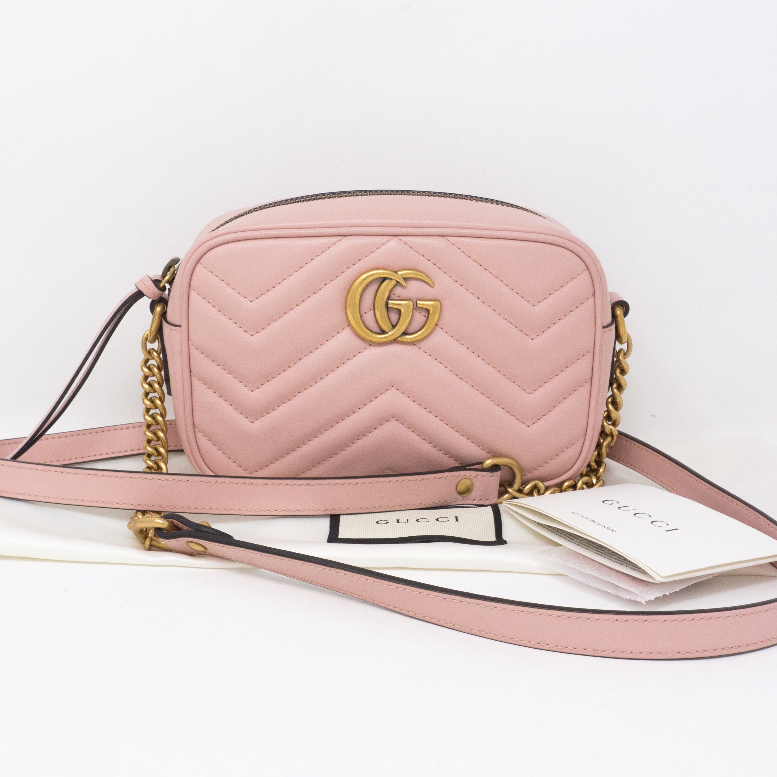 GG Marmont Matelassé Mini Pink