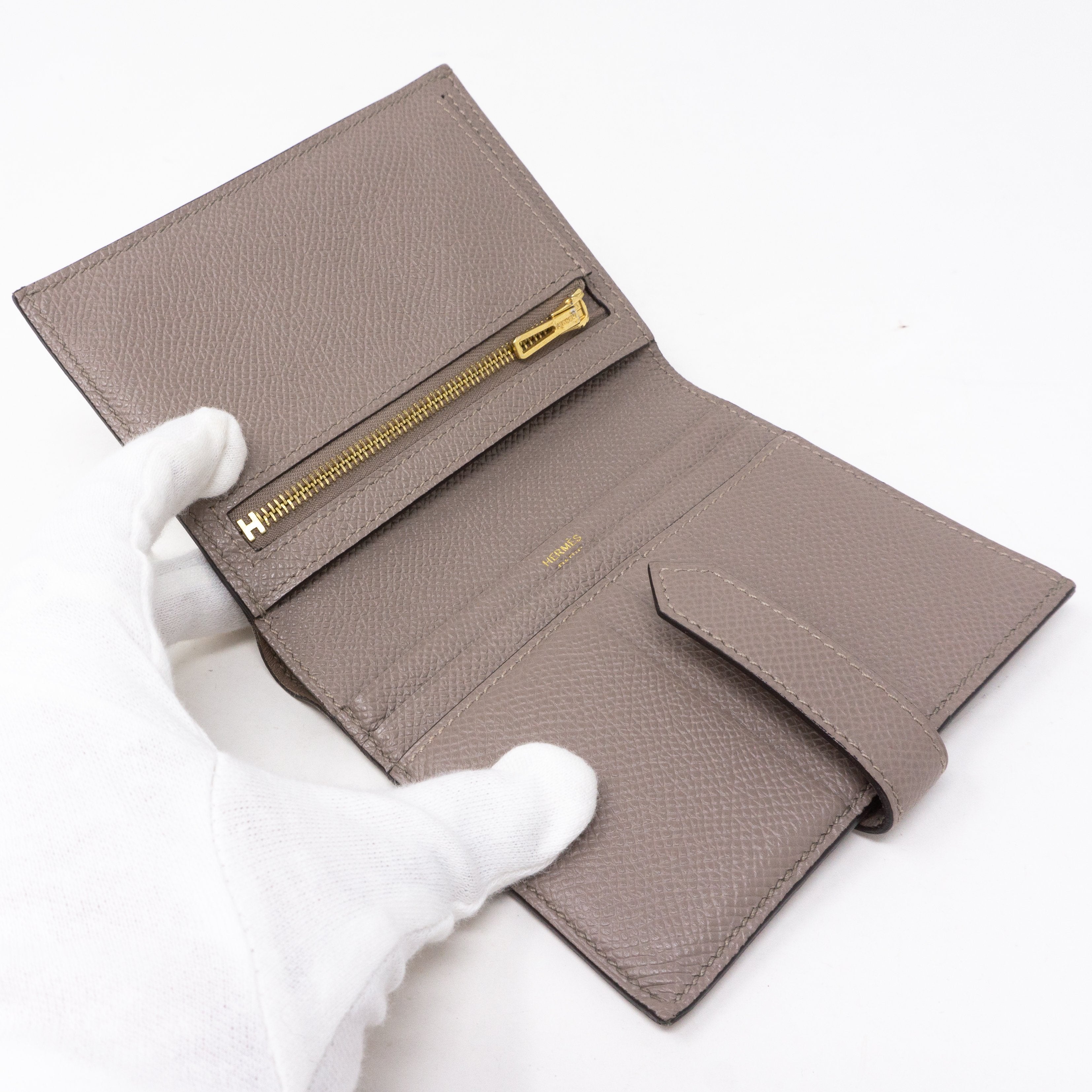 Bearn Compact Wallet Etain Leather