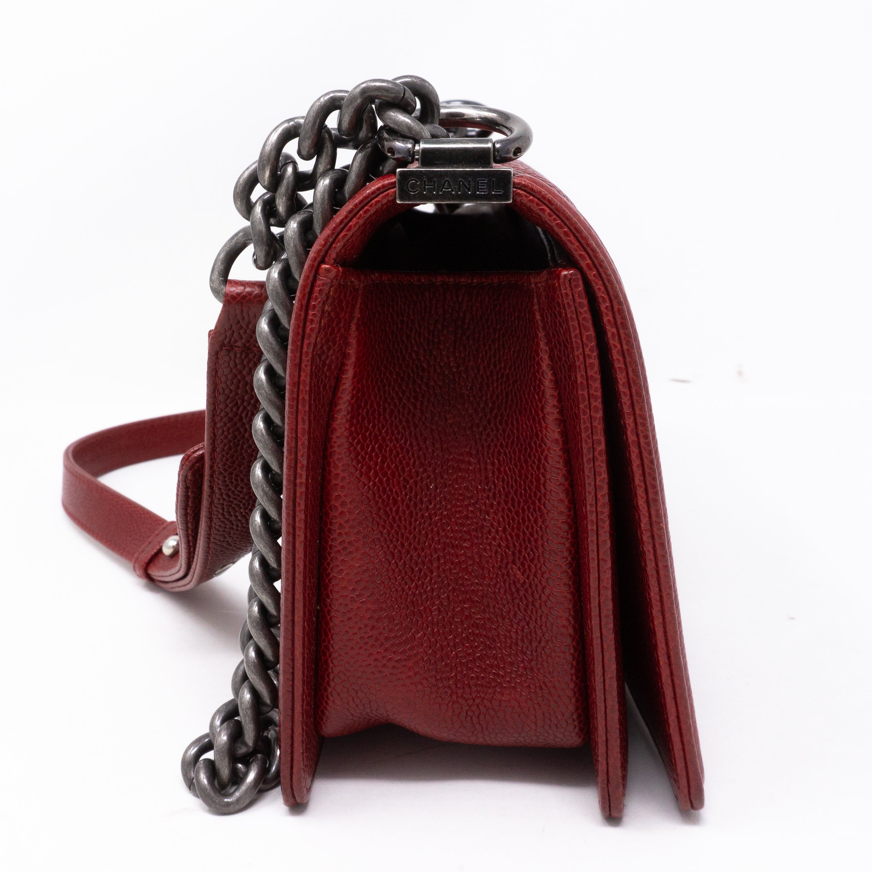 Boy Medium Dark Red Caviar Ruthenium