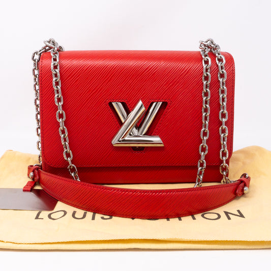 Louis Vuitton Pochette Epi MM Coquelicot in Leather with Silver