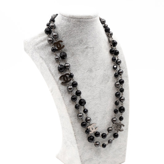 Pearls & Beads CC Necklace Black Ruthenium