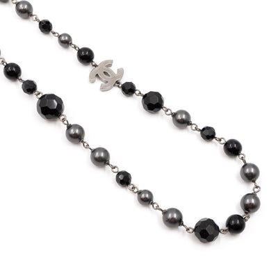 Pearls & Beads CC Necklace Black Ruthenium