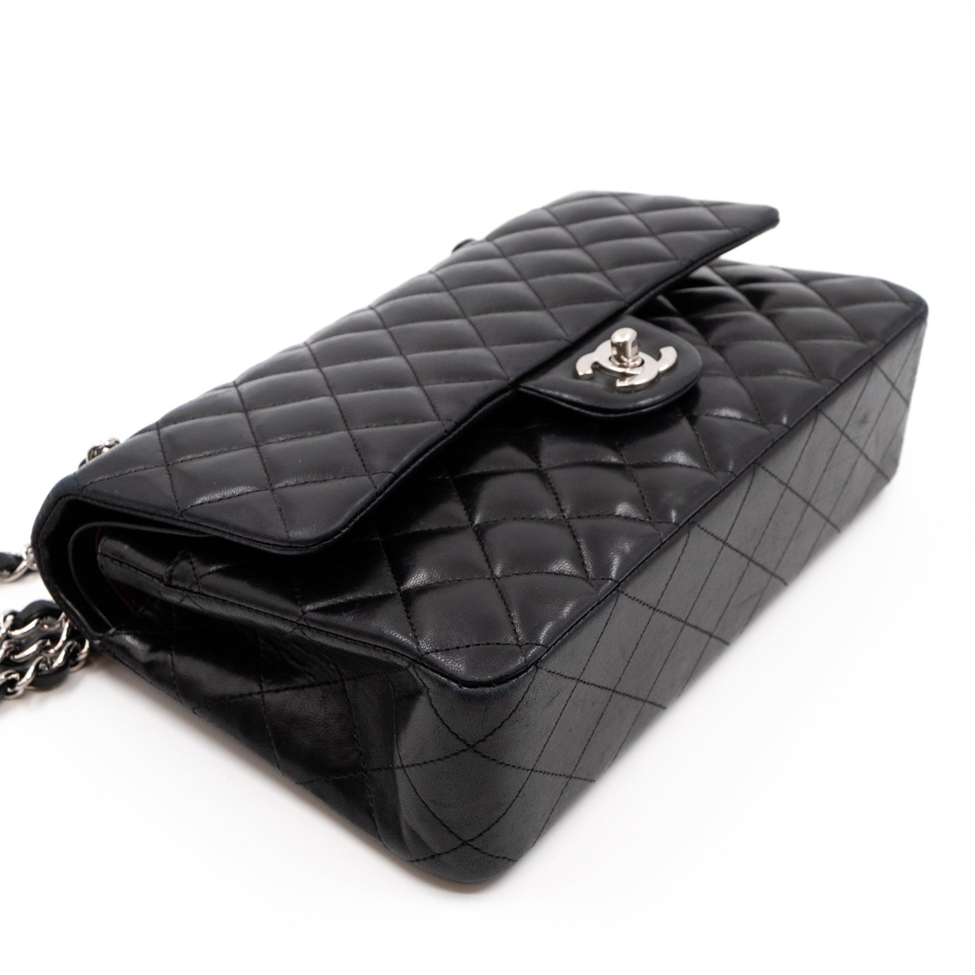 Chanel Medium Dove Grey Classic Double Flap in Caviar Leather with Cha –  Sellier