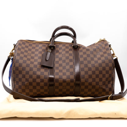 Keepall 45 Bandouliere Damier Ebene