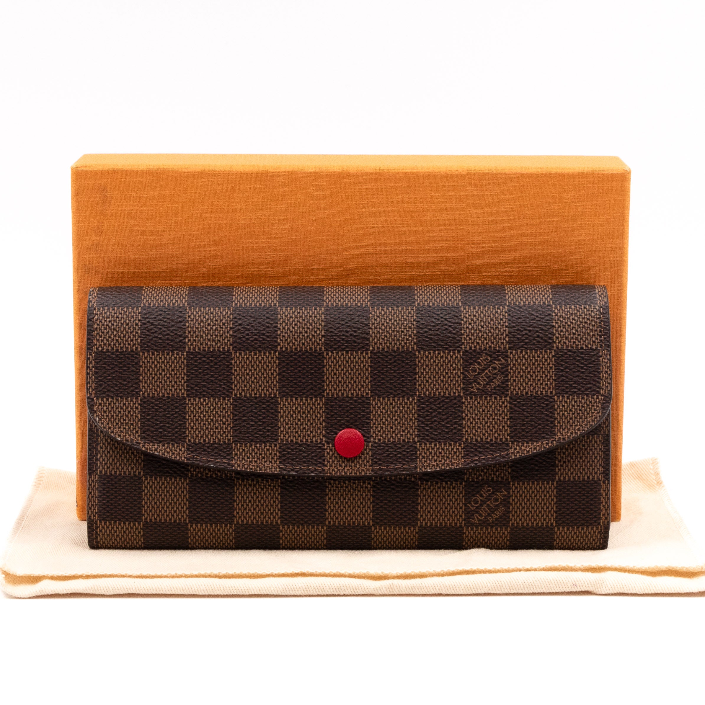 Emilie Wallet Damier Ebene Red