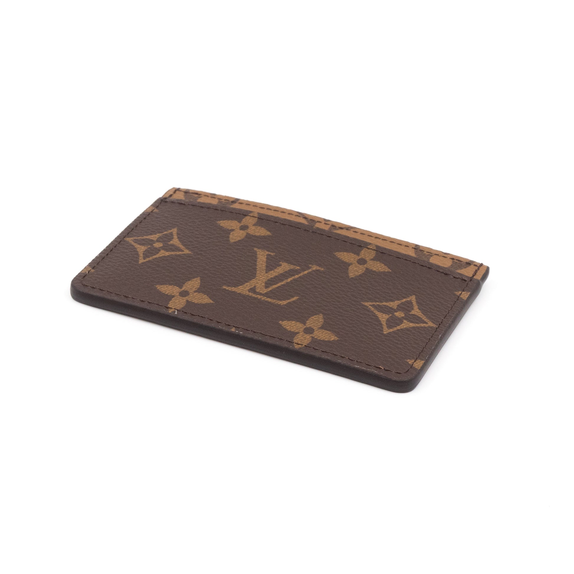 Louis Vuitton Monogram Reverse Card Holder Brown
