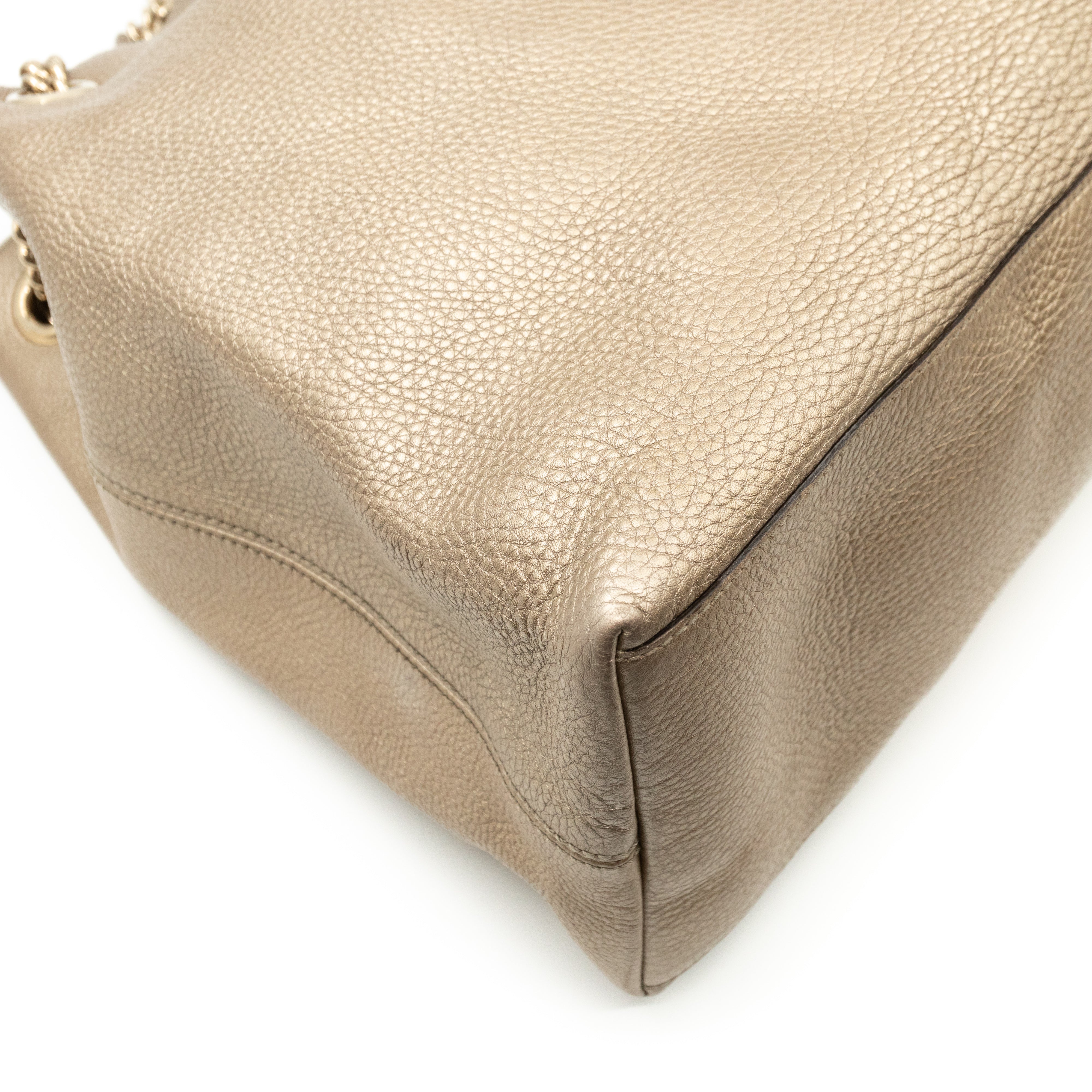 Soho Tassel Chain Large Champagne Leather