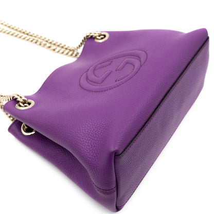 Mini Soho Chain Purple Leather